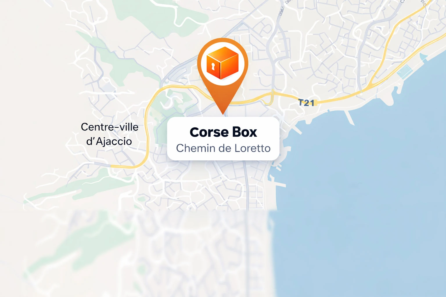 Localisation de Corse Box à Ajaccio – Chemin de Loretto